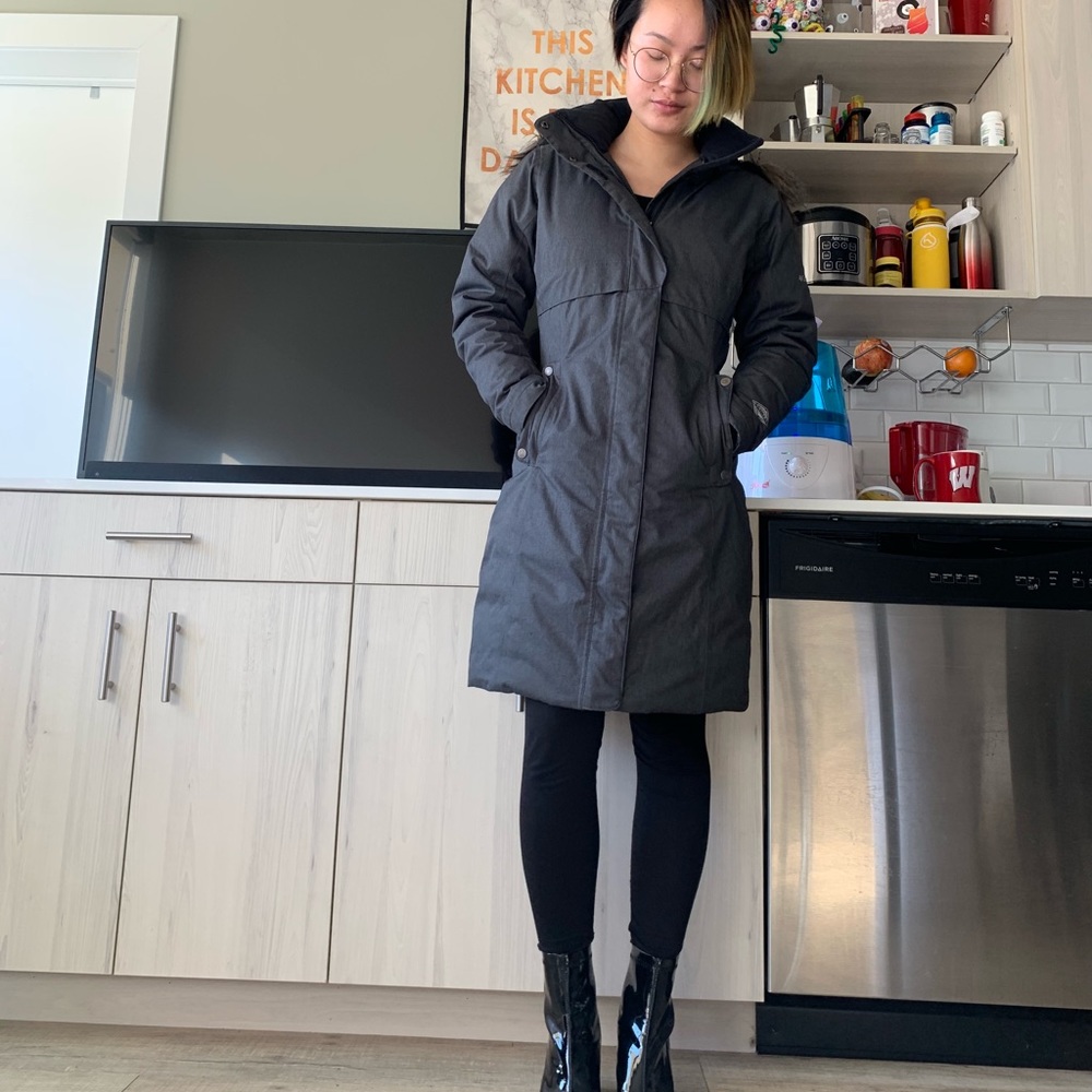 Dark grey Columbia Down Jacket Parka